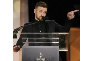 Justin Timberlake addresses the audience during the 53rd Annual ASCAP Country Music Awards event in Nashville on Nov. 2, 2015. © Larry McCormack / The Tennessean / USA TODAY NETWORK via Imagn Images