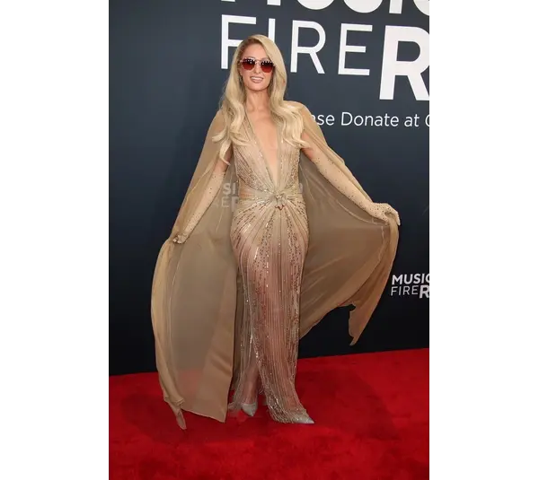 Feb 2, 2025; Los Angeles, CA, USA; Paris Hilton at the 67th Annual Grammy Awards at Crypto.com Arena in Los Angeles on Sunday, Feb. 2, 2025. Mandatory Credit: Dan MacMedan-USA TODAY