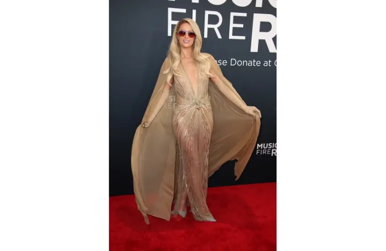 Feb 2, 2025; Los Angeles, CA, USA; Paris Hilton at the 67th Annual Grammy Awards at Crypto.com Arena in Los Angeles on Sunday, Feb. 2, 2025. Mandatory Credit: Dan MacMedan-USA TODAY