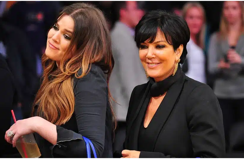 January 16, 2012; Los Angeles, CA, USA; Television personalities Khloe Kardashian (left) and Kris Jenner following the Los Angeles Lakers 73-70 victory against the Dallas Mavericks at Staples Center. Mandatory Credit: Gary A. Vasquez-Imagn Images