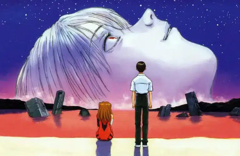 Shinji and Asuka at the Sea of LCL.