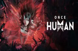 The Once Human cover. a character on the left, with the title "Once Human" on the right.