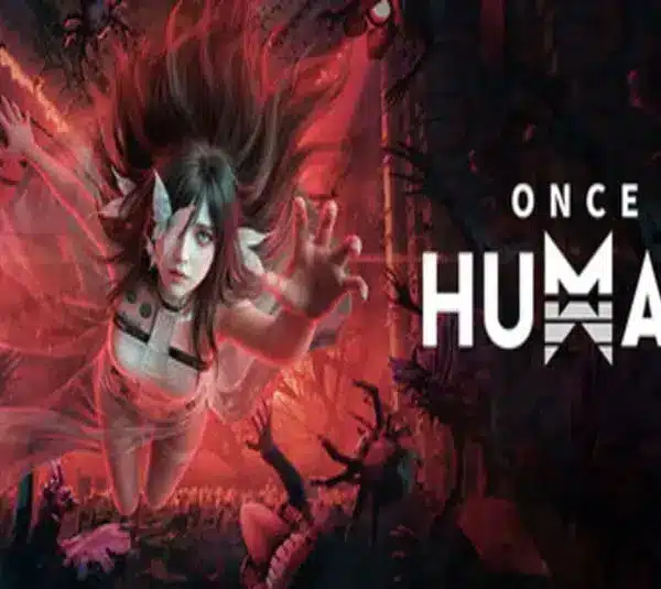 The Once Human cover. a character on the left, with the title "Once Human" on the right.