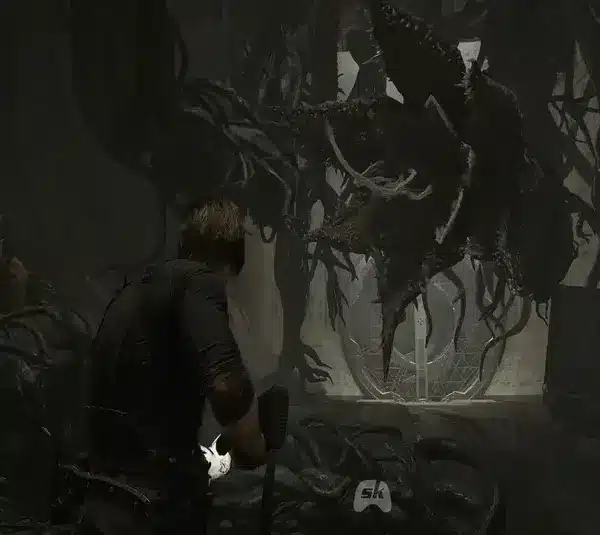 Leon encounters central body of Plant 42 in Resident Evil Requiem