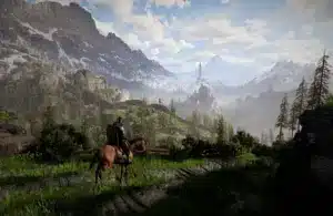 Kliff overlooking the expansive map of Pywel in Crimson Desert