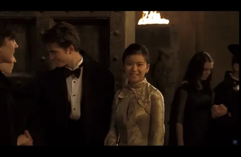Katie Leung as Cho Chang in Harry Potter and the Goblet of Fire Yule Ball entrance