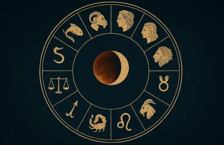 Lunar Eclipse Zodiac Wheel