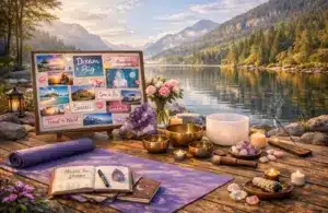 Manifestation Techniques 2026, Sound bowls, sage, incense, vision board and journaling