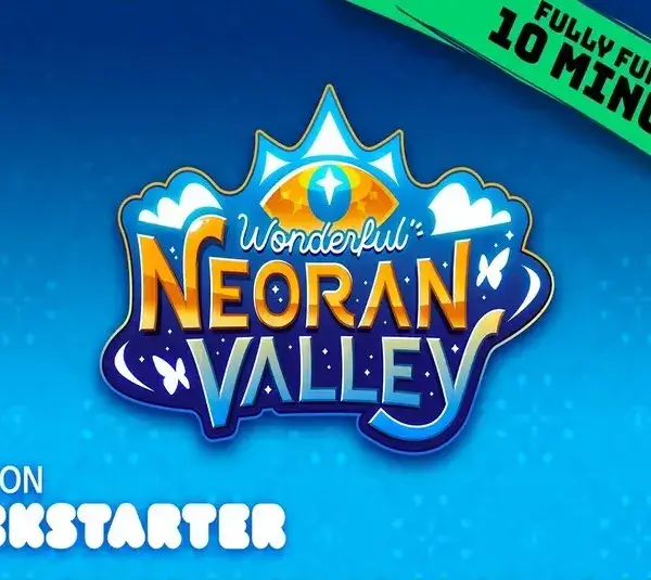 Advertisement Logo for new kickstarter video game Wonderful Neoran Valley