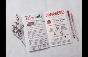 A recipe book detailing the pomodoro technique