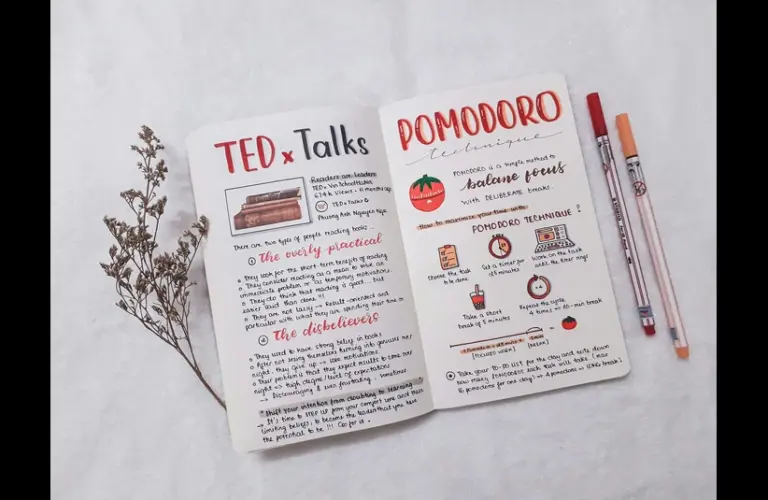 A recipe book detailing the pomodoro technique