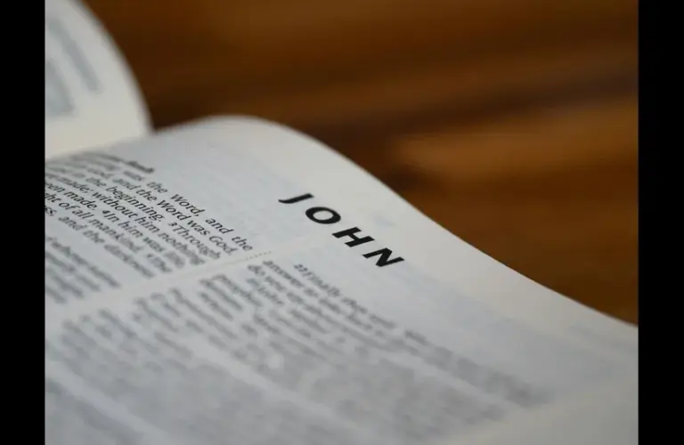 In daily devotion, an open Bible to John.