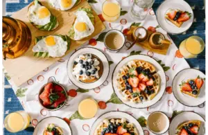 A vast spread of delicious Easter brunch foods