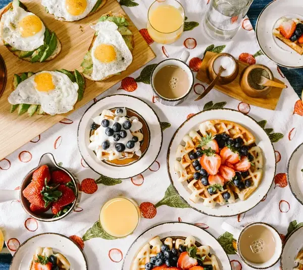 A vast spread of delicious Easter brunch foods