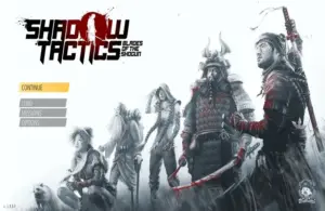 The main menu in Shadow Tactics: Blades of the Shogun