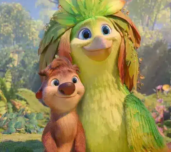 Image of screenshot from the Netflix movie "Swapped" starring Michael B Jordan (left) and Juno Temple (right)