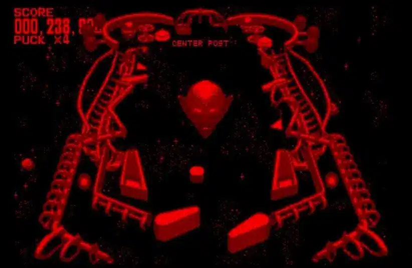 The alien table in Galactic Pinball, recently added to Nintendo Switch Online