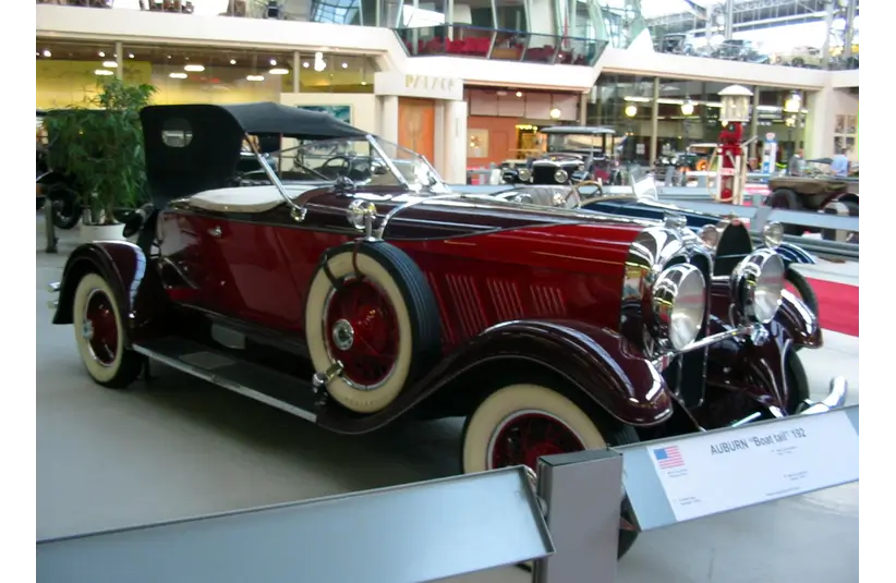 Image of red 1929 Auburn 8-120 Boattail Speedster, Auburn 120 Speedster, American cars