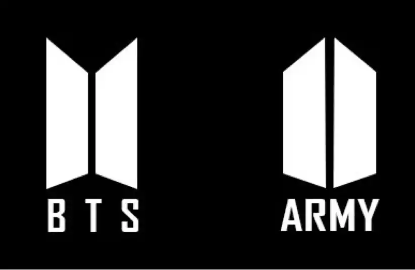 Kpop Group BTS and fan ARMY Logos