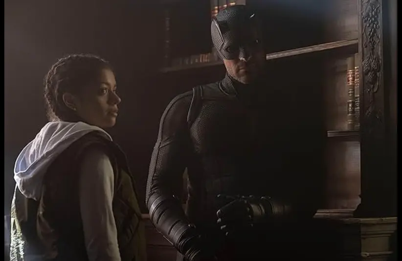 Camila Rodriguez and Charlie Cox in Daredevil: Born Again (2025)