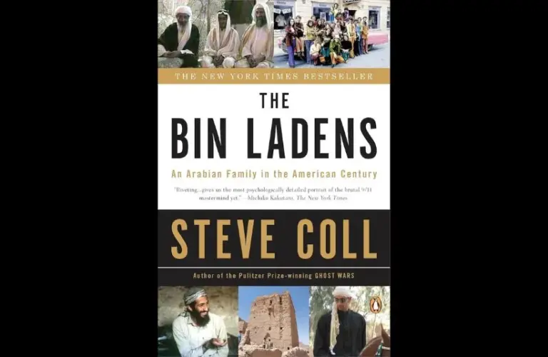 Book cover for "The Bin Ladens: An Arabian Family in the American Century" by Steve Coll