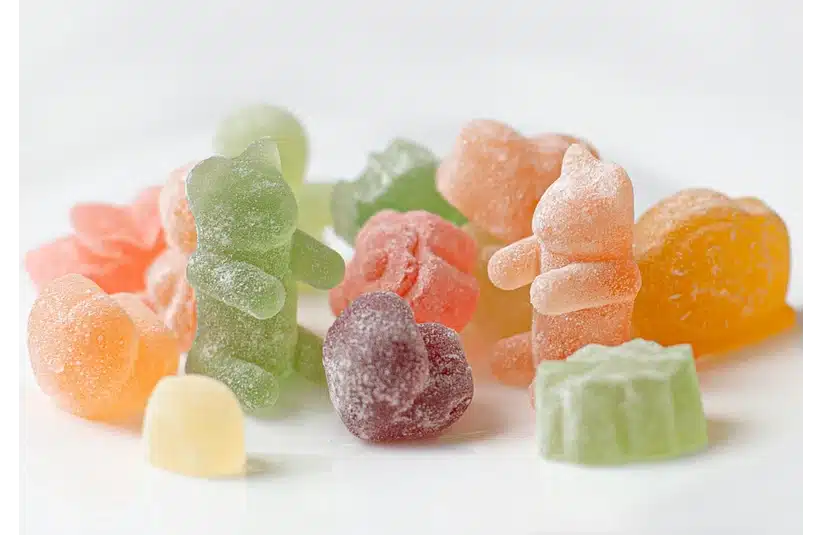 Assortment of different gummy candies