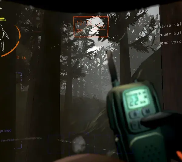 Zeekerss using the walkie in Lethal Company demonstating proximity chat