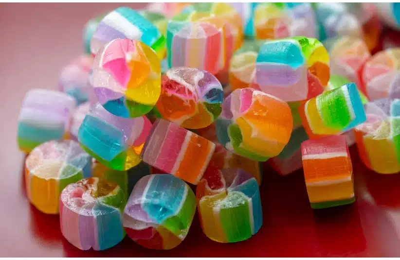 An assortment of hard candies