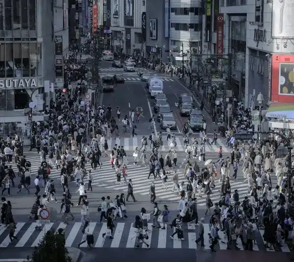 NINE BY NINE Inc. Headquarters is said to be located in Shibuya, Tokyo, Japan - A look at the busy streets