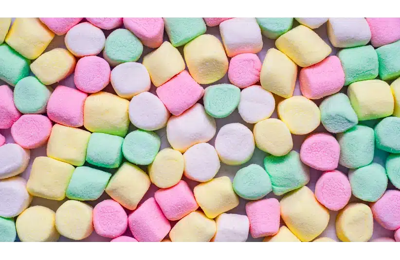 Colorful assortment of marshmallows