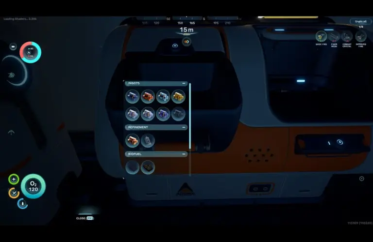 Image from Subnautica 2 of the Recipe choice screen from the Processor