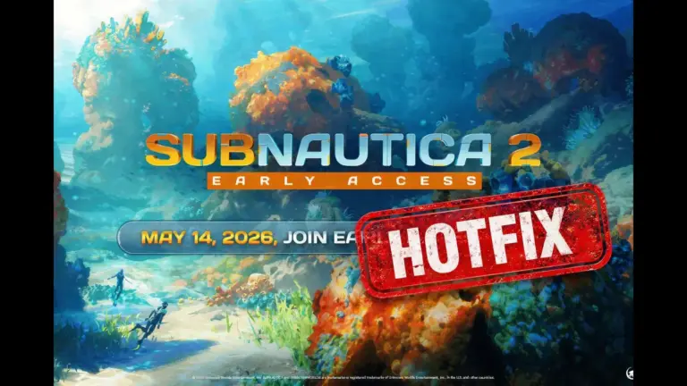 Image of Subnautica 2 with Hotfix stamped on