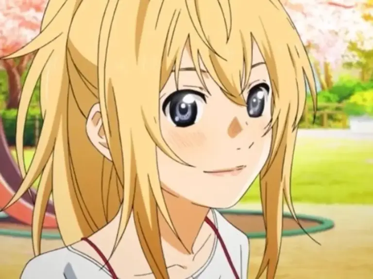Kaori, with a knowing smile, holds onto her tragic secret. 