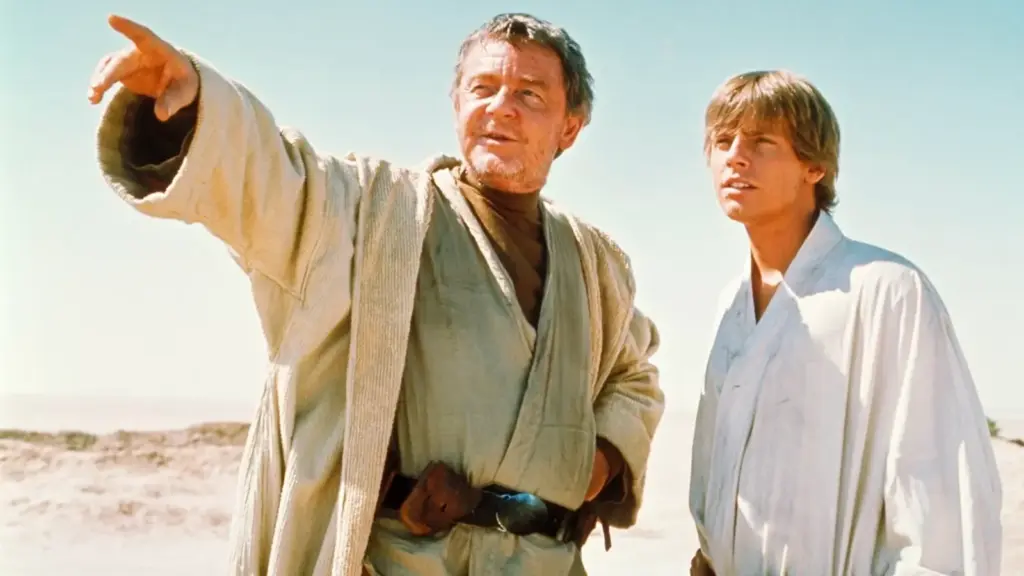Image of Uncle Owen and Luke Skywalker in "Star Wars"