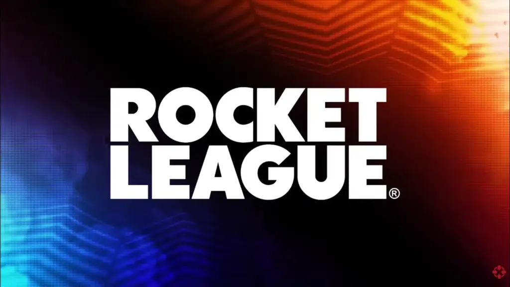 The "Rocket League" title screen.