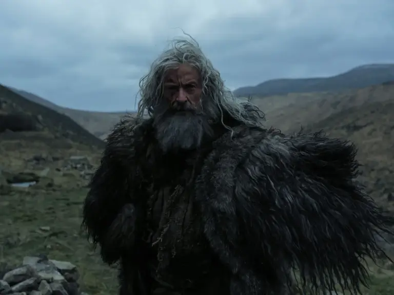 Hugh Jackman looking rough in his upcoming Robin Hood movie. 