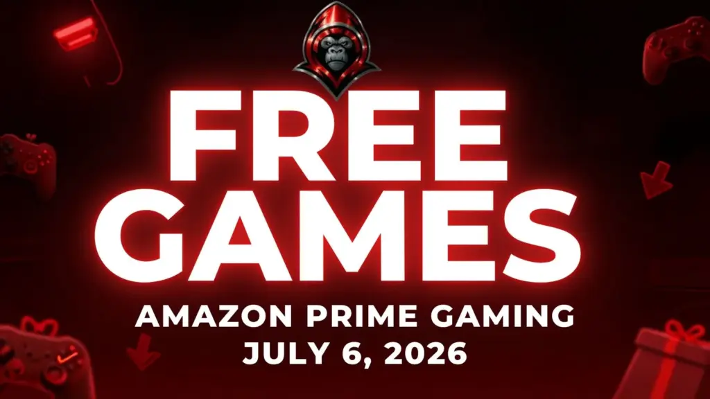 Featured image showing various gaming icons, "Free Games" "Amazon Prime" "June 2026"