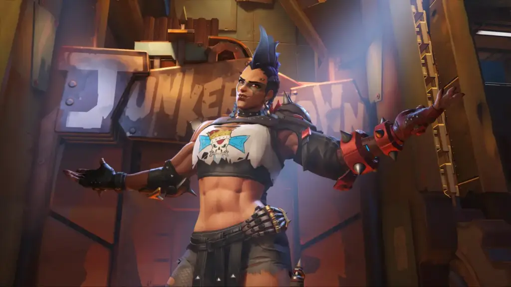 Junker Queen during her Overwatch release trailer