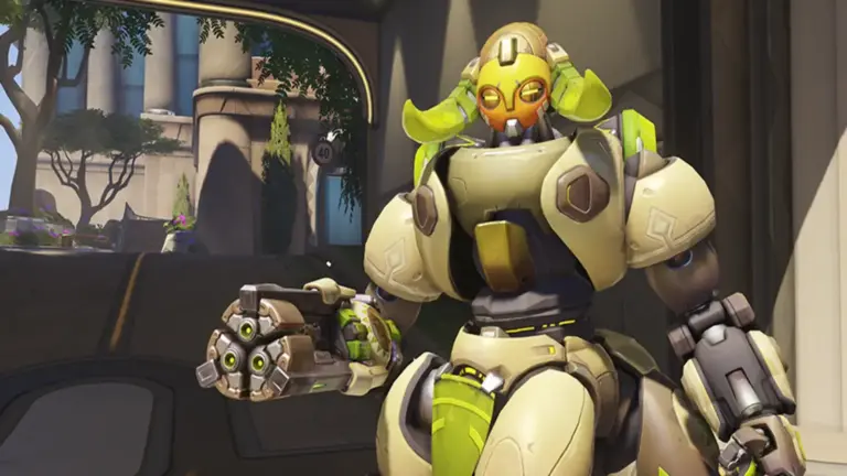 Orisa in Overwatch on Numbani