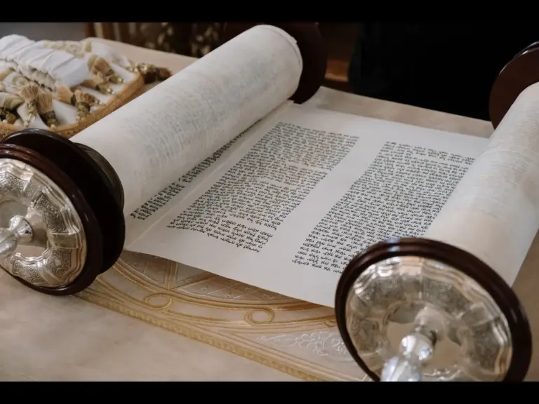 In Wednesday's daily devotional, a copy of the Torah is  seen in a synogogue.