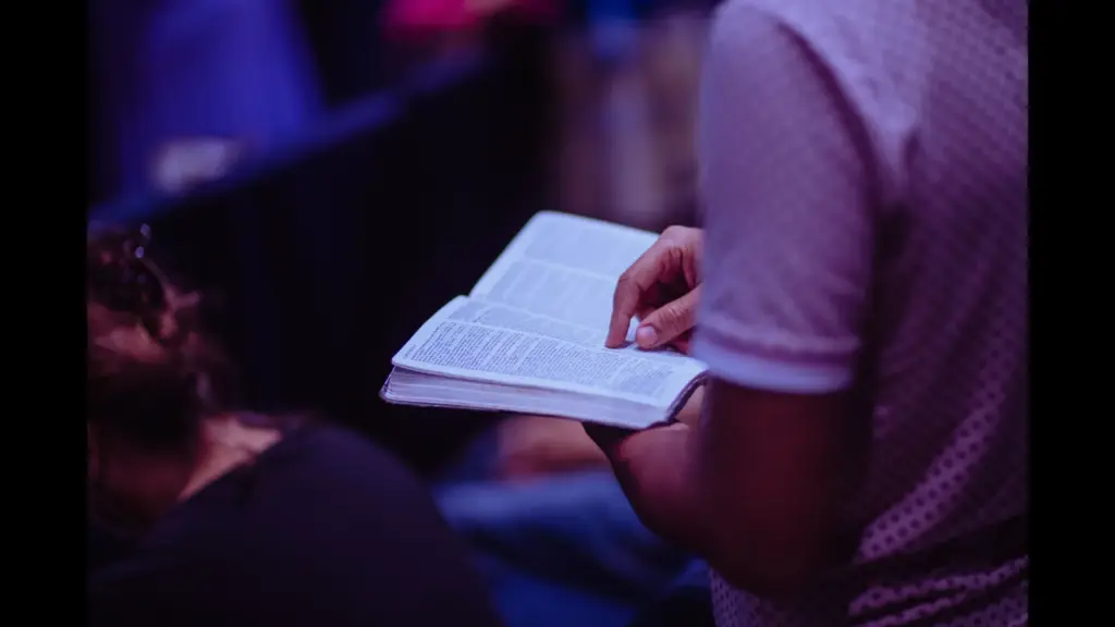 In Friday's daily devotional, people are studying the Bible together or fellowshipping around the Word.