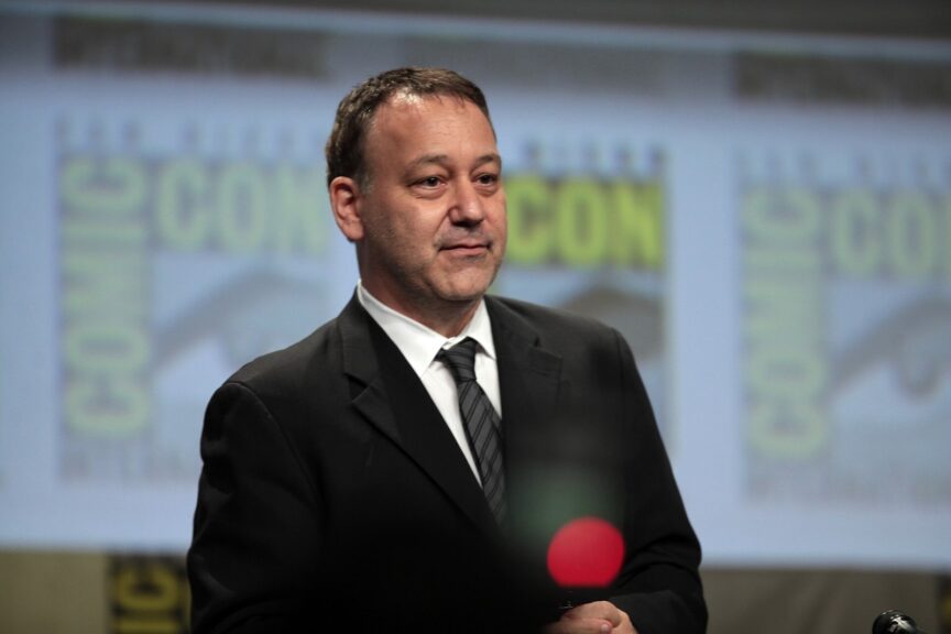 Portrait of God producer Sam Raimi at San Diego Comic-Con in 2014