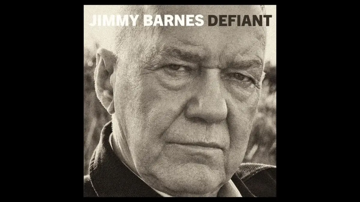 Jimmy Barnes Defiant album cover, Courtesy of Mushroom Records