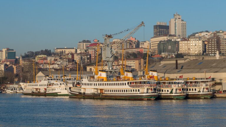Contemporary Istanbul new fair: Golden Horn shipyards in Istanbul