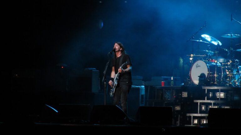 Dave Grohl performing at Lollapalooza Chile in 2012