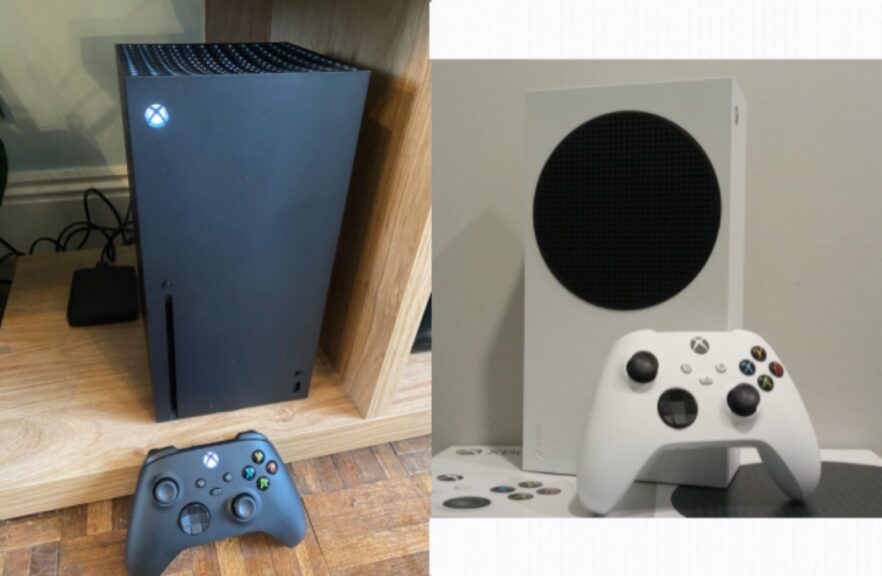 Xbox Series X and Xbox Series S consoles with controllers, the hardware for Game Pass October 2026 games