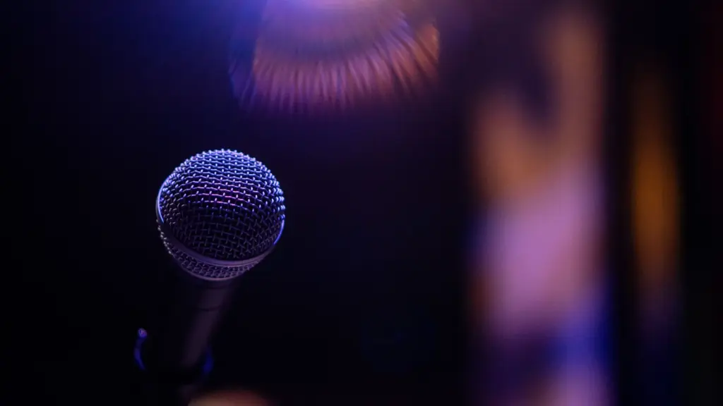 Studio microphone under a spotlight, a file image for the Naoki Bandō death