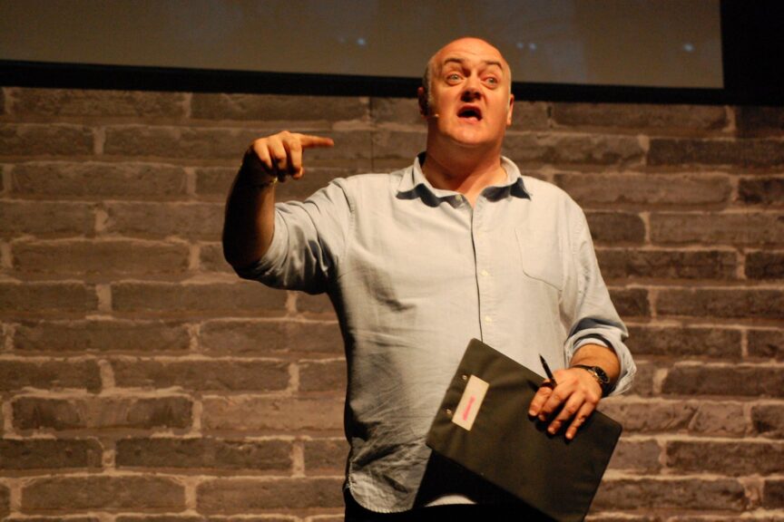 Dara Ó Briain, host of the Mock the Week reboot now streaming as part of TLC on ITVX, at the 2014 Festival of Curiosity in Dublin
