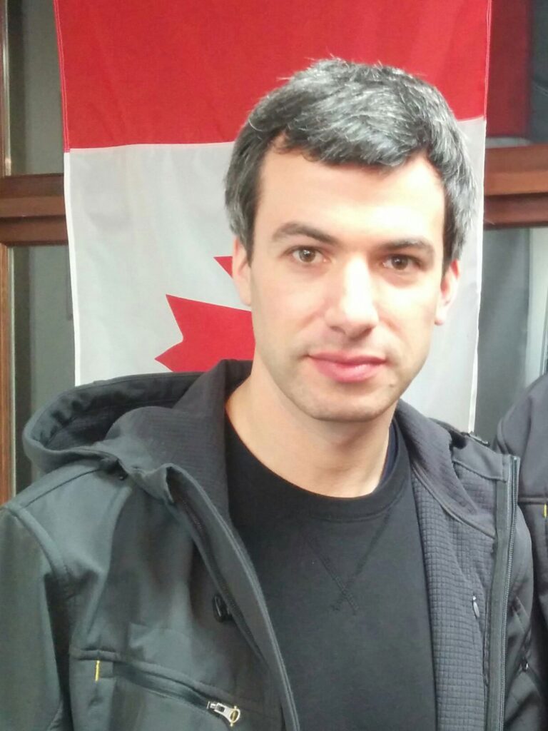 Nathan Fielder, co-director of the Elizabeth Holmes documentary You Can See Everything, at a 2017 pop-up store in Vancouver